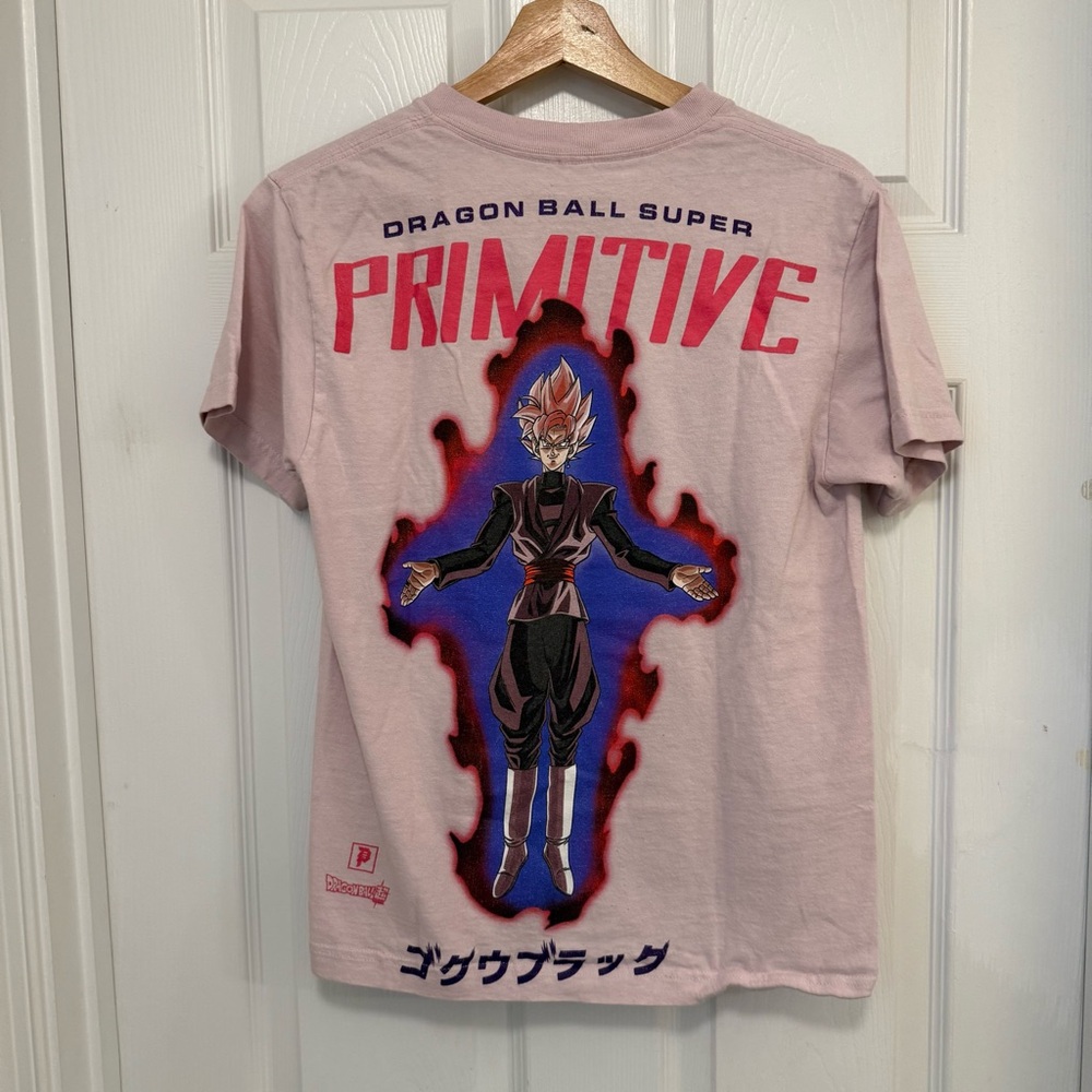 Like New Primitive X Drgaonball Z Super Goku Black Rose Graphic Tee